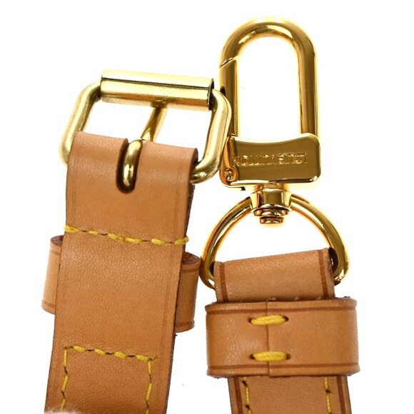 LOUIS VUITTON Logo Shoulder Strap Leather Brown GHW Bag Accessory 68KA962 - Picture 3 of 8